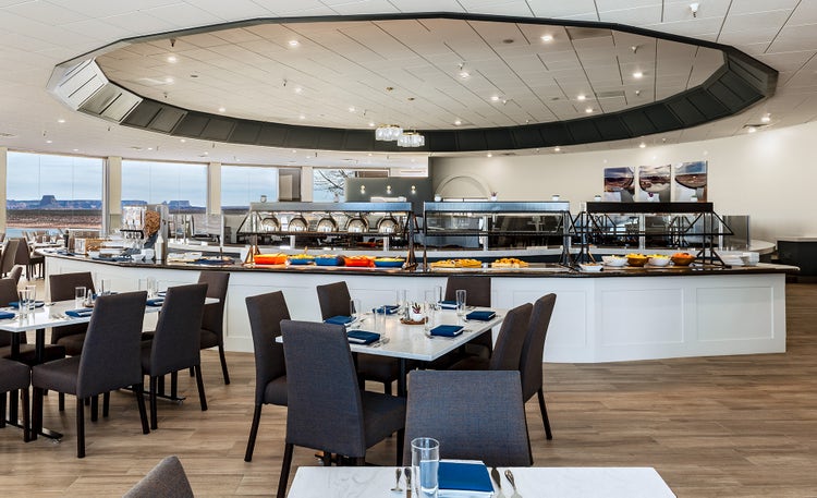 Buffet at the Rainbow Room restaurant