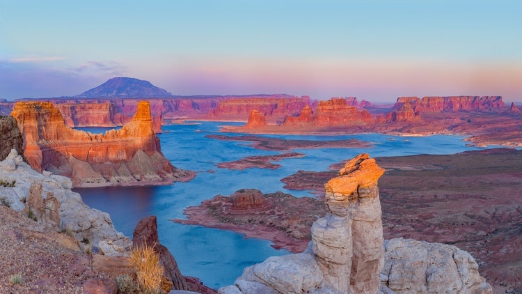 Almstron point sunset near Page city, USA