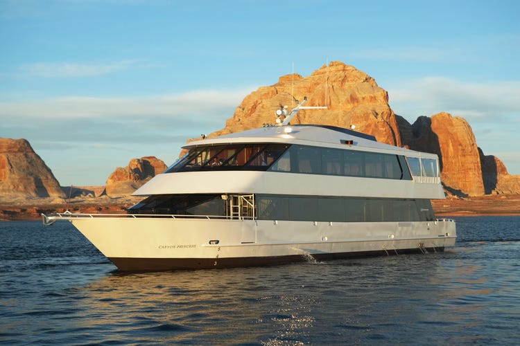 The Canyon Princess dinner cruise boat on Lake Powell