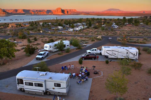 sunset at Wahweap RV Park & Campground
